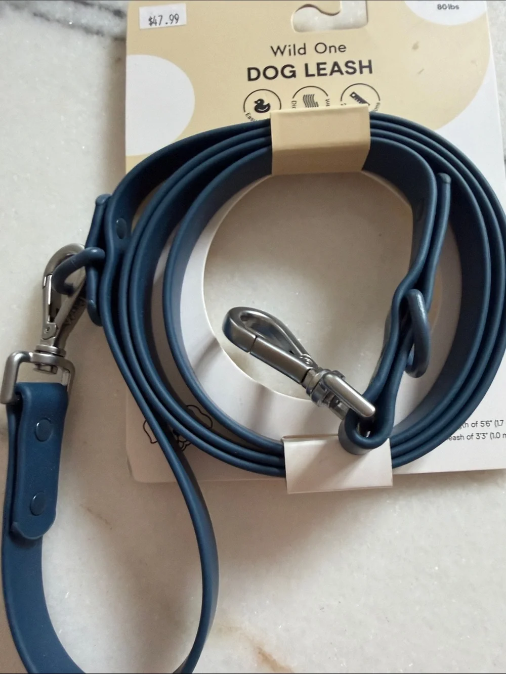 Wild One Blue Dog Leash — Comfortable Everyday Lead